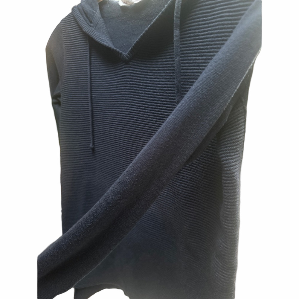 ATHLETA Navy Blue Pullover Hoodie Sweatshirt oversized XXS